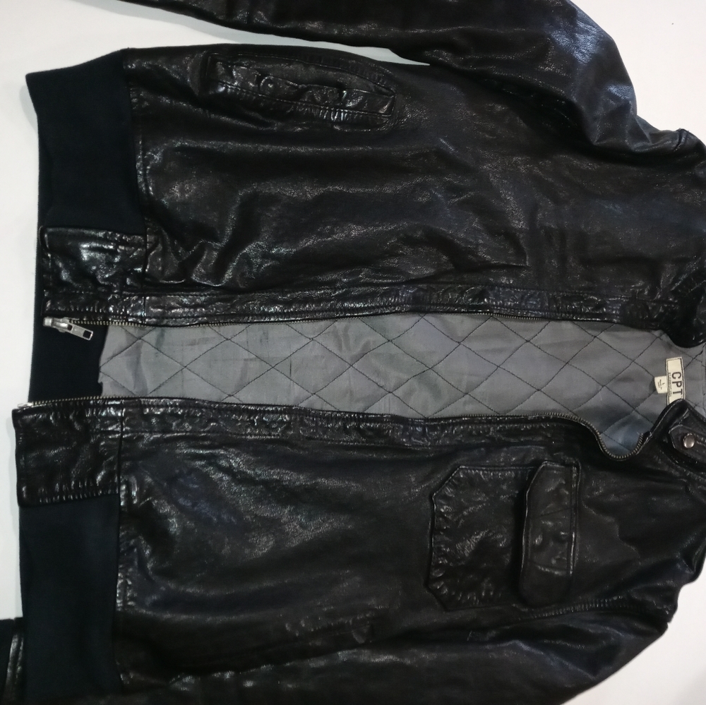 Black Cockpit large leather jacket